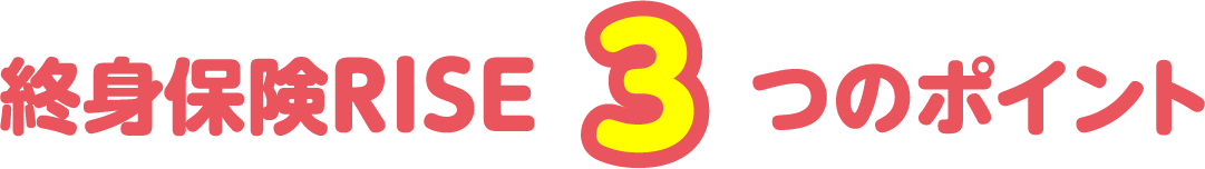 終身保険RISE３つのポイント